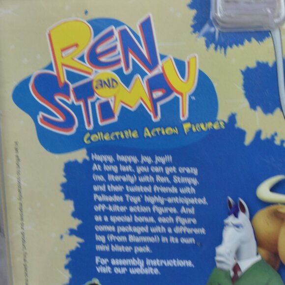 Ren and Stimpy Palisades Shaven Yak Figure Invisible Log Blammo 2004 BOX DAMAGE - Picture 14 of 16